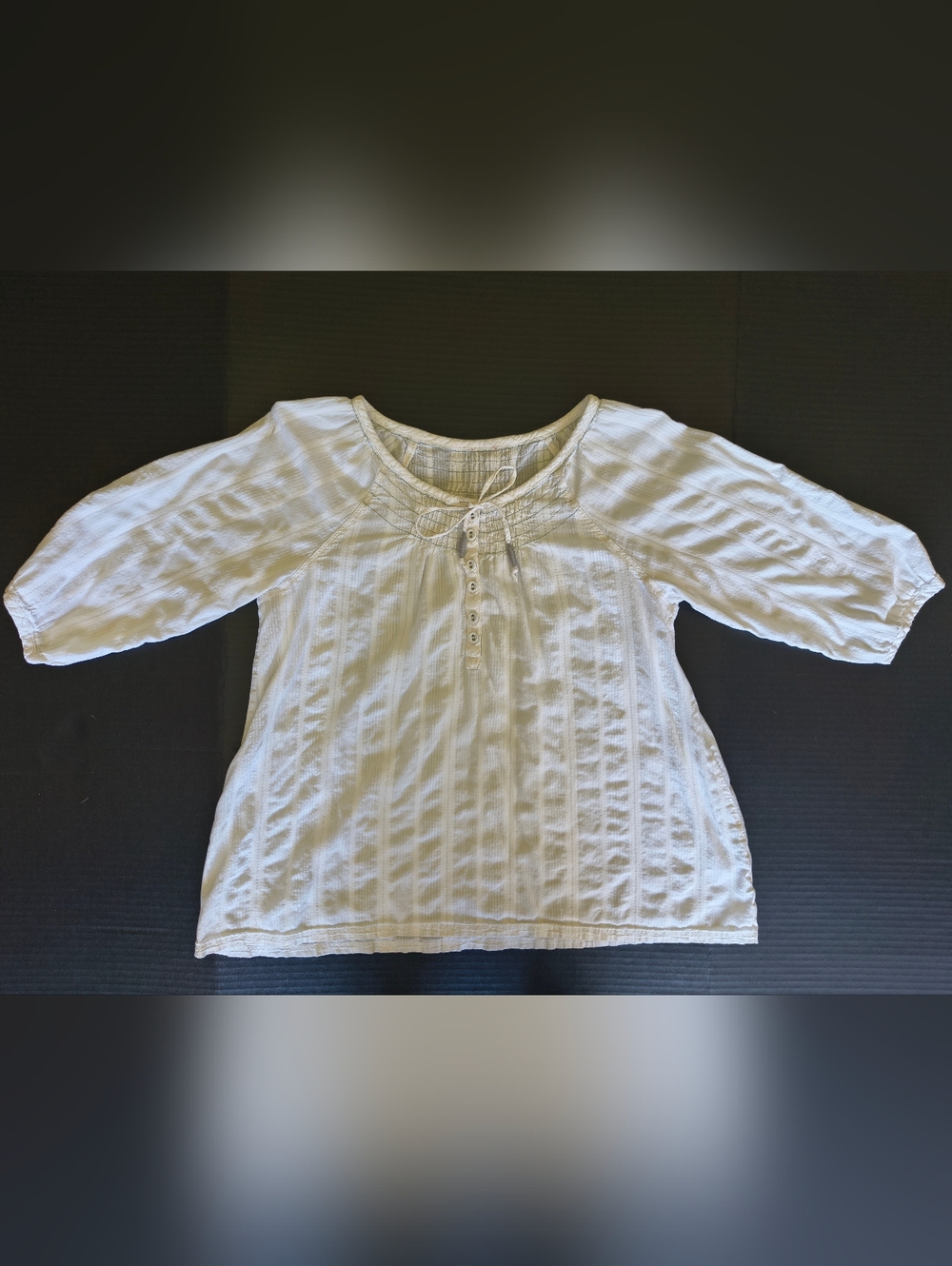 Women's White Peasant Top